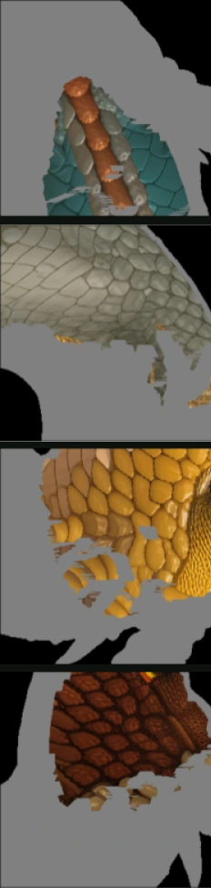 dragon horn and scales: reference albedo
