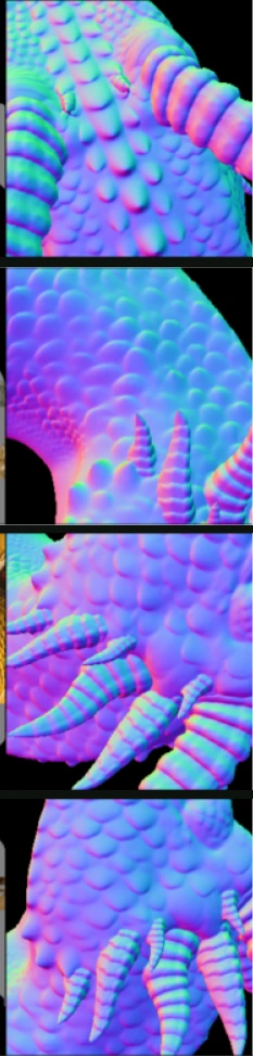 dragon horn and scales: reference geometry