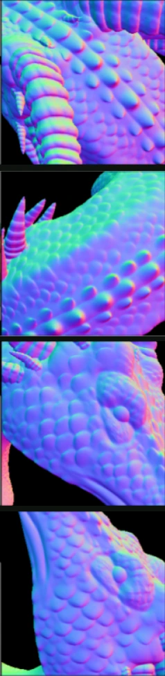 dragon horn and scales: target geometry