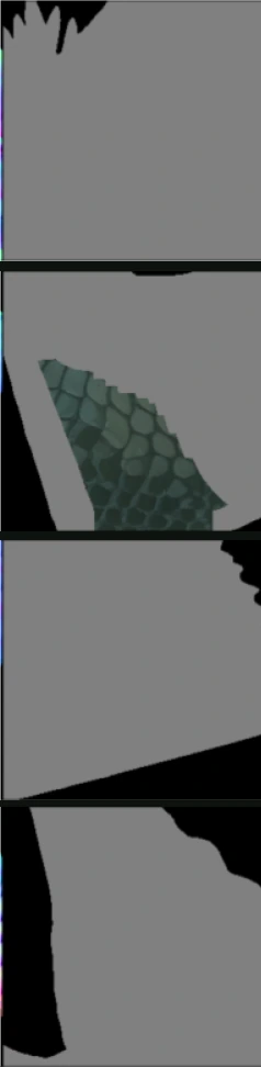 dragon neck scales: target albedo